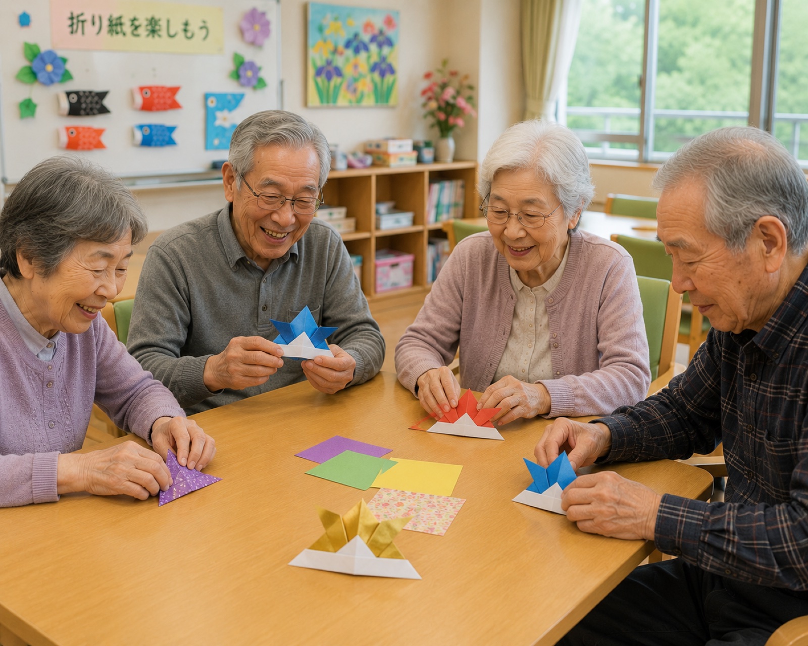 折り紙レクの様子（イメージ）